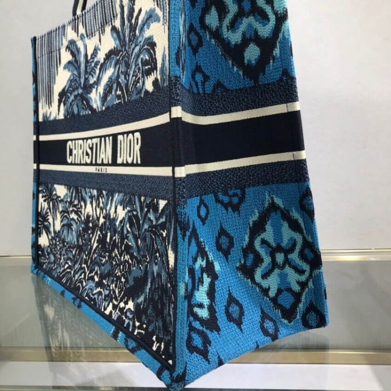 Replica Dior Book Tote In Blue Palms Embroidery M1286 - Image 9