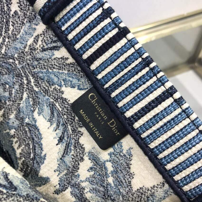 Replica Dior Book Tote In Blue Palms Embroidery M1286 - Image 10