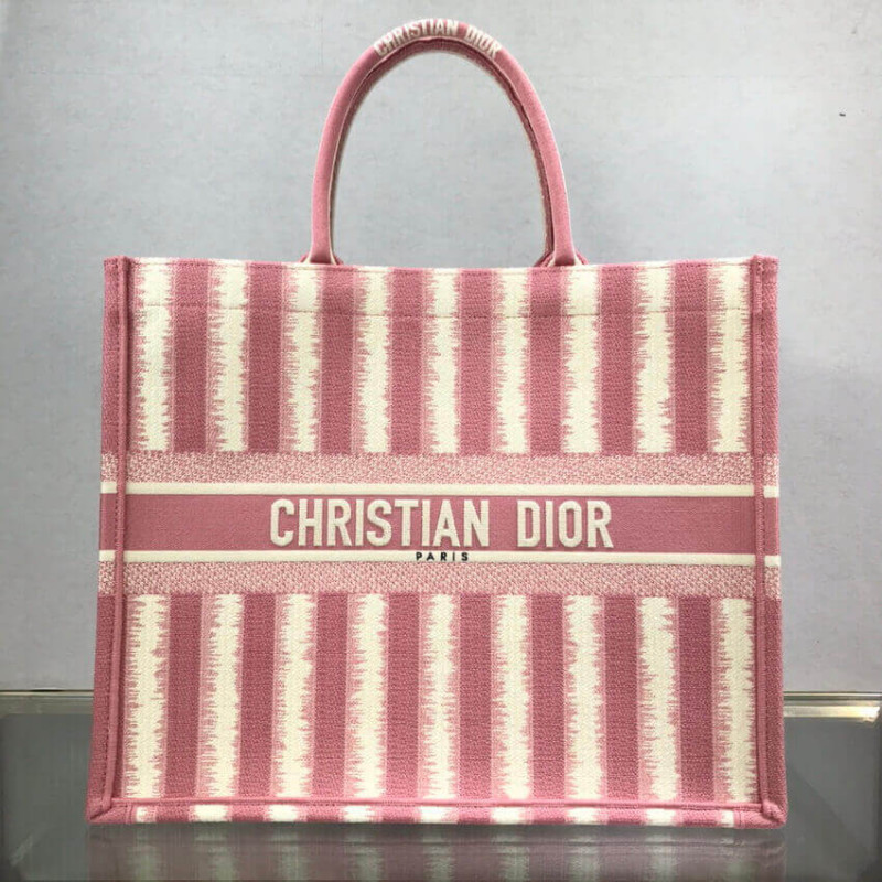 Replica Dior Book Tote Pink D-Stripes Embroidery M1286 - Image 2