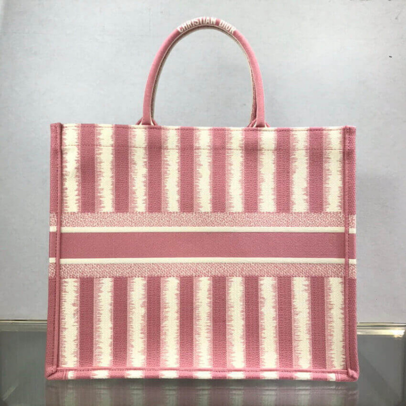 Replica Dior Book Tote Pink D-Stripes Embroidery M1286 - Image 3