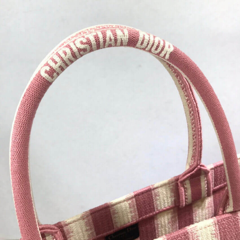 Replica Dior Book Tote Pink D-Stripes Embroidery M1286 - Image 7
