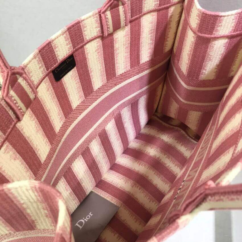 Replica Dior Book Tote Pink D-Stripes Embroidery M1286 - Image 10