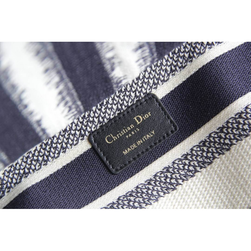 Replica Dior Medium Blue D-Stripes Embroidery Lady D-Lite Bag M0565 - Image 12