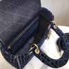 Best Replicas Bags - Dior Medium Lady D-Lite Bag Embroidered Velvet M0565O Top Quality Louis Vuitton LV Replica Bags On Sales