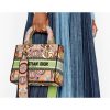 Best Replicas Bags - Dior Medium Lady D-Lite Bag Multicolor Lights Embroidery M0565 Top Quality Louis Vuitton LV Replica Bags On Sales