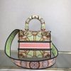 Best Replicas Bags - Dior Medium Lady D-Lite Bag Multicolor Lights Embroidery M0565 Top Quality Louis Vuitton LV Replica Bags On Sales