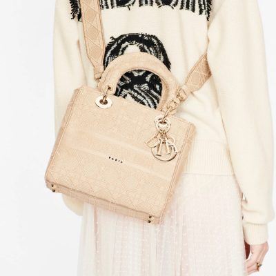 Alternative view of Replica Dior Medium Lady D-Lite Cannage Embroidery M0565