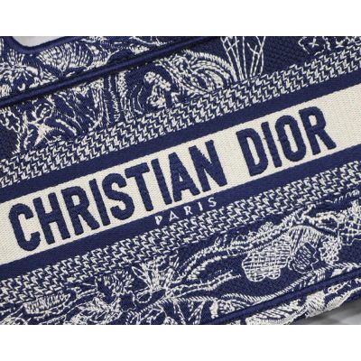 Alternative view of Replica Dior Mini Book Tote Blue Toile De Jouy Reverse Embroidery M1271