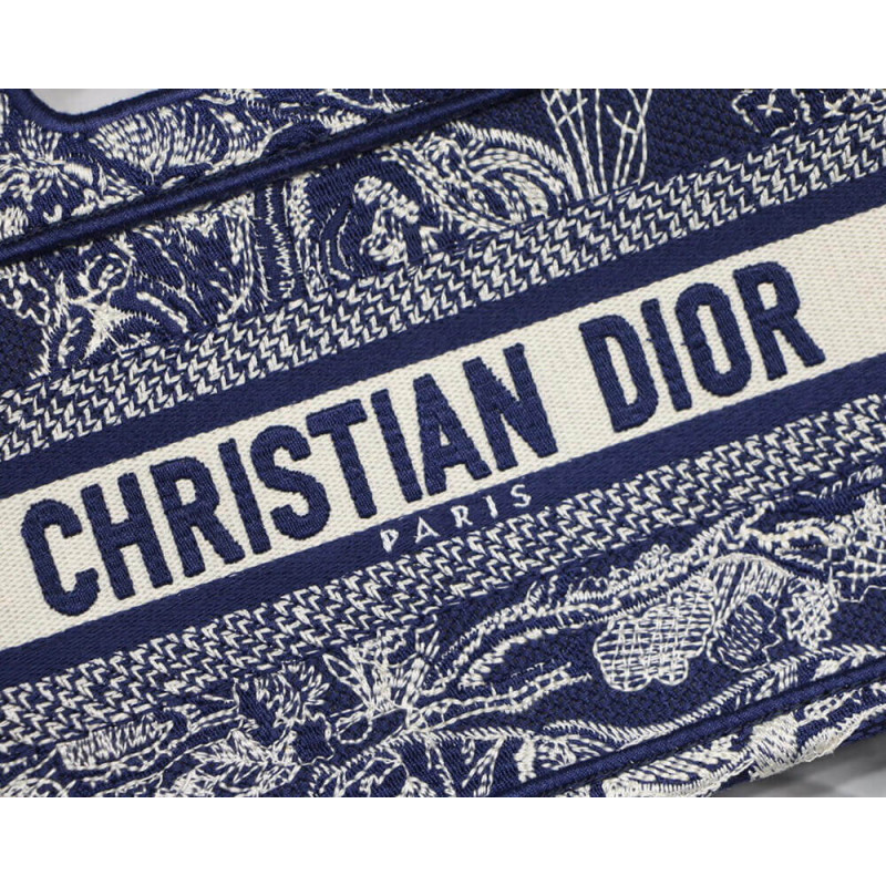 Replica Dior Mini Book Tote Blue Toile De Jouy Reverse Embroidery M1271 - Image 2