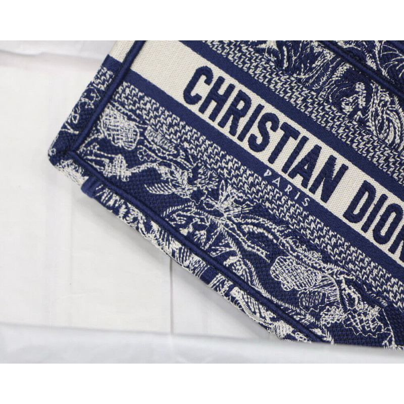 Replica Dior Mini Book Tote Blue Toile De Jouy Reverse Embroidery M1271 - Image 4