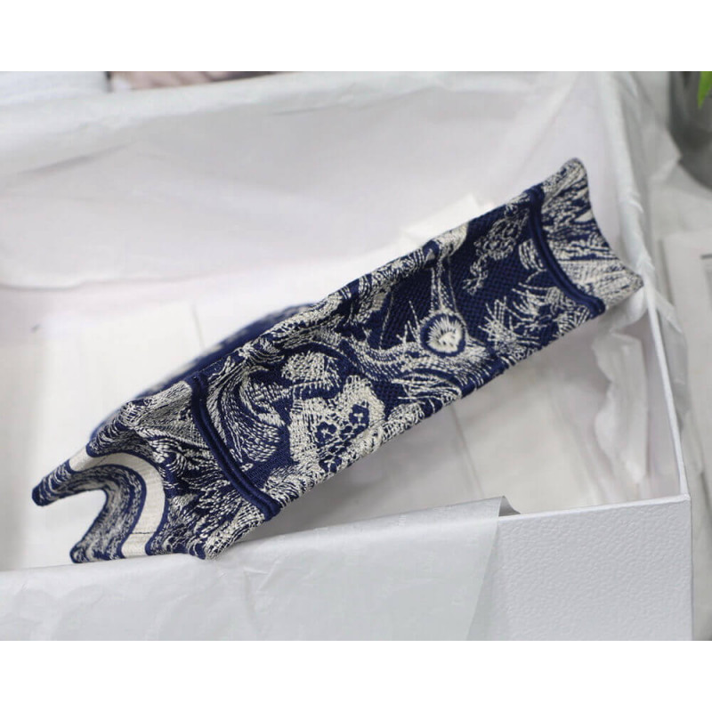 Replica Dior Mini Book Tote Blue Toile De Jouy Reverse Embroidery M1271 - Image 8