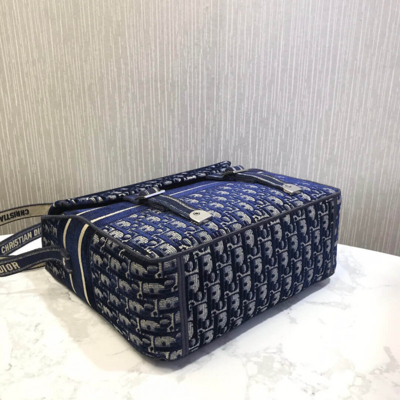 Replica Dior Oblique Embroidered Velvet Diorcamp Messenger Bag M1291V - Image 11