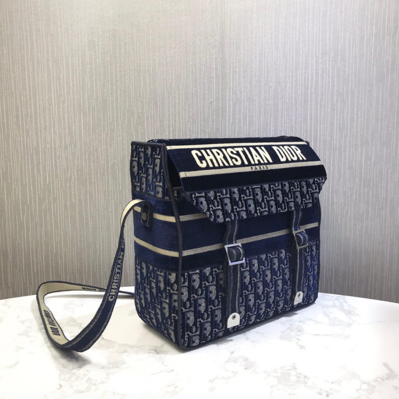 Replica Dior Oblique Embroidered Velvet Diorcamp Messenger Bag M1291V - Image 7