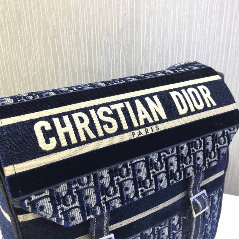 Replica Dior Oblique Embroidered Velvet Diorcamp Messenger Bag M1291V - Image 8