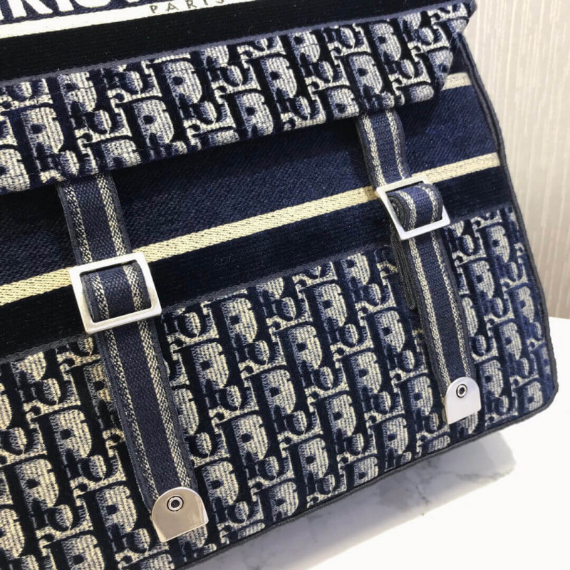 Replica Dior Oblique Embroidered Velvet Diorcamp Messenger Bag M1291V - Image 9