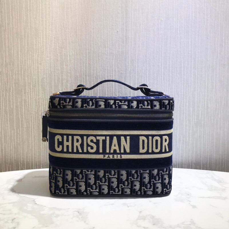 Replica Dior Oblique Embroidered Velvet Diortravel Vanity Case S5480V - Image 2
