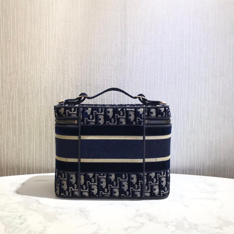 Replica Dior Oblique Embroidered Velvet Diortravel Vanity Case S5480V - Image 3
