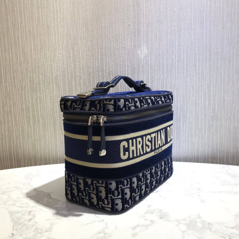 Replica Dior Oblique Embroidered Velvet Diortravel Vanity Case S5480V - Image 5