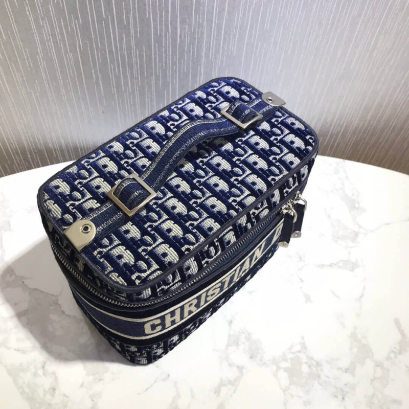 Replica Dior Oblique Embroidered Velvet Diortravel Vanity Case S5480V - Image 7