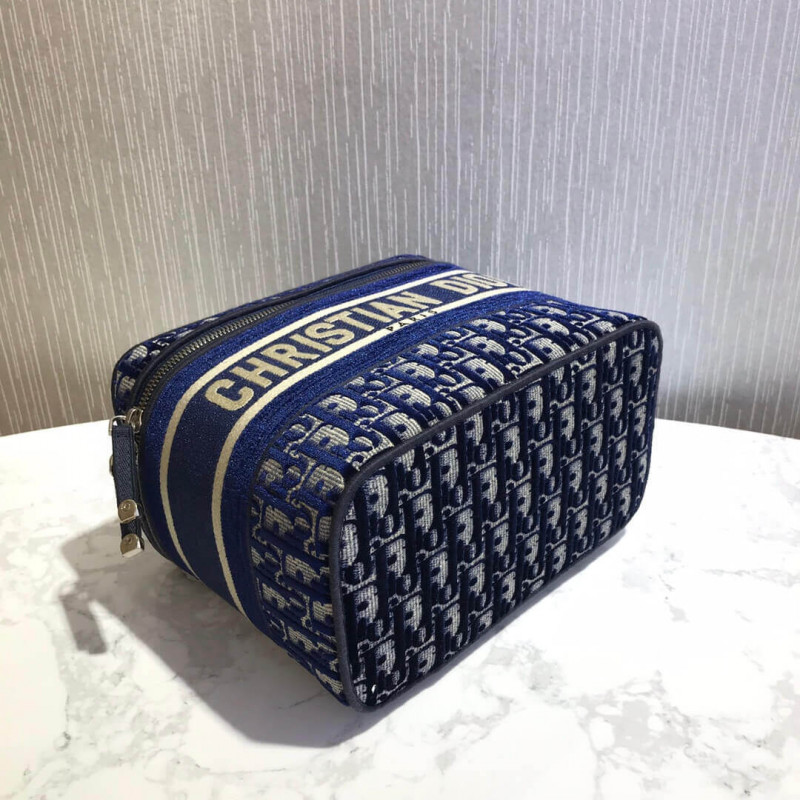 Replica Dior Oblique Embroidered Velvet Diortravel Vanity Case S5480V - Image 8