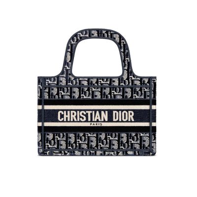 Replica Dior Oblique Embroidered Velvet Mini Book Tote S5475Z