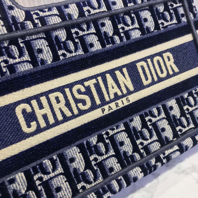 Replica Dior Oblique Embroidered Velvet Mini Book Tote S5475Z - Image 7