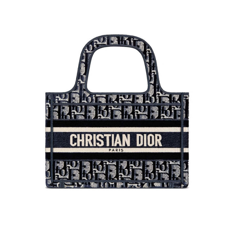 Replica Dior Oblique Embroidered Velvet Mini Book Tote S5475Z
