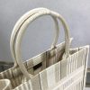 Best Replicas Bags - Dior Small Book Tote Beige Stripes Embroidery M1296 Top Quality Louis Vuitton LV Replica Bags On Sales