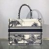 Best Replicas Bags - Dior Small Book Tote Blue Toile de Jouy Palms Embroidery M1296 Best Louis Vuitton LV Replica Bags On Sales