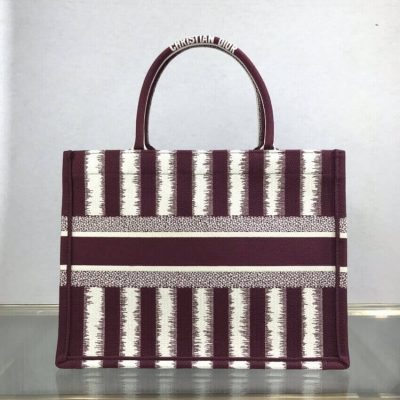 Alternative view of Replica Dior Small Book Tote D-Stripes Embroidery M1296