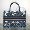 Best Replicas Bags - Dior Small Book Tote in Blue Palms Embroidery M1296 Top Quality Louis Vuitton LV Replica Bags On Sales