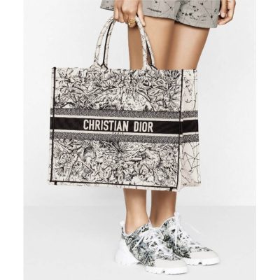 Alternative view of Replica Dior Small Book Tote In Latte Multicolor Zodiac Embroidery M1296