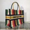 Best Replicas Bags - Dior Small Book Tote Multicolor D-Stripes Embroidery M1296 Top Quality Louis Vuitton LV Replica Bags On Sales