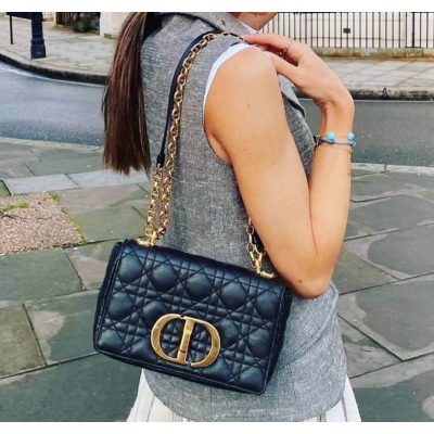 Replica Dior Small Caro Bag In Supple Cannage Calfskin M9241