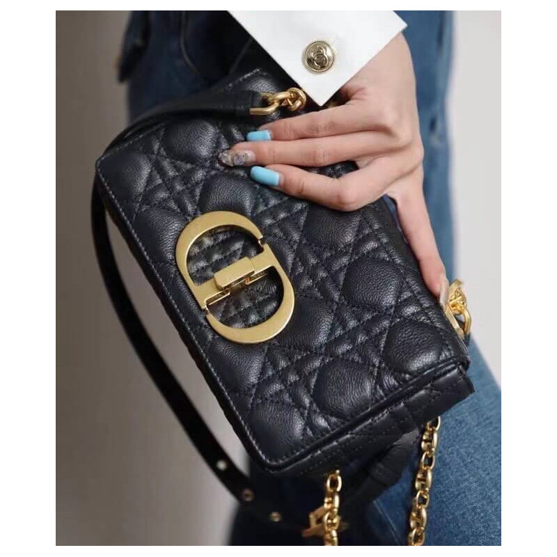 Replica Dior Small Caro Bag Supple Cannage Calfskin M9241 - Image 8