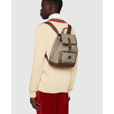Alternative view of Replica Gucci Backpack With Interlocking G In Gg Supreme 674147