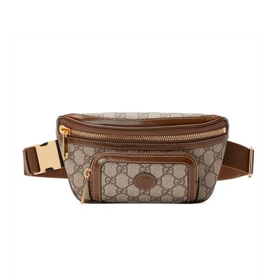 Replica Gucci Belt Bag With Interlocking G In Brown Gg Supreme 682933