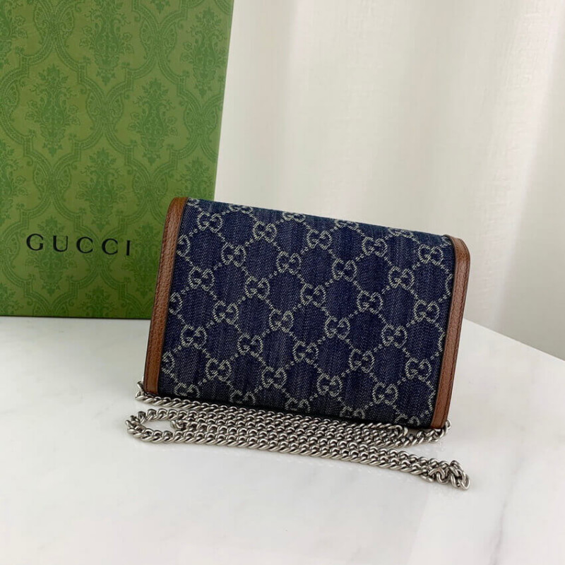 Replica Gucci Denim Dionysus Mini Chain Bag 401231 - Image 5