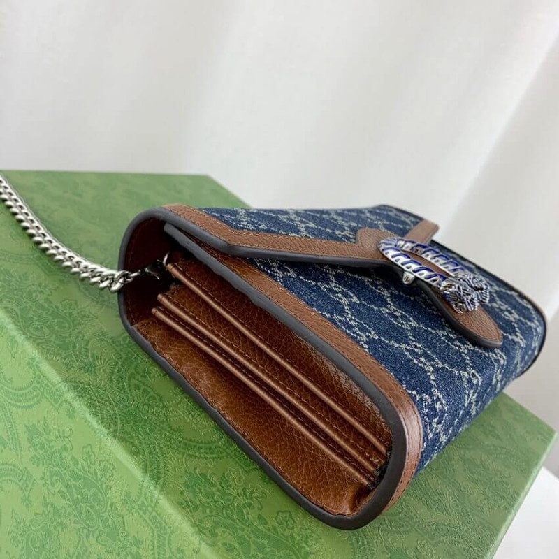 Replica Gucci Denim Dionysus Mini Chain Bag 401231 - Image 9