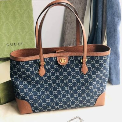 Alternative view of Replica Gucci Denim Ophidia Gg Medium Tote 631685