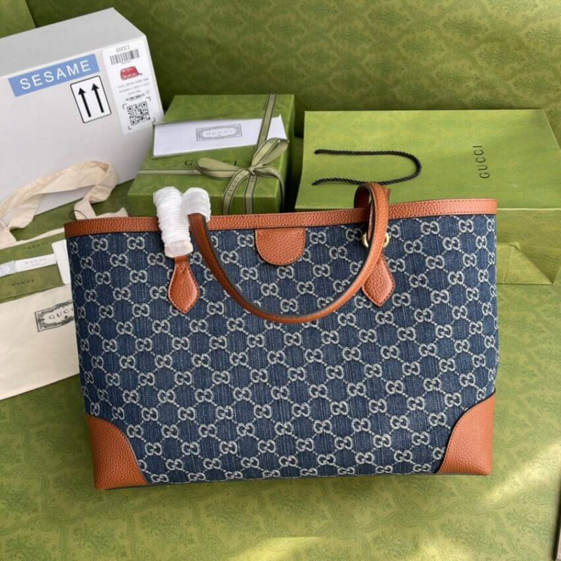 Replica Gucci Denim Ophidia Gg Medium Tote 631685 - Image 4