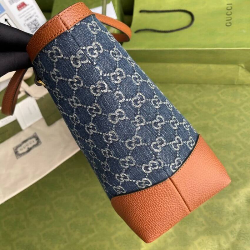 Replica Gucci Denim Ophidia Gg Medium Tote 631685 - Image 5