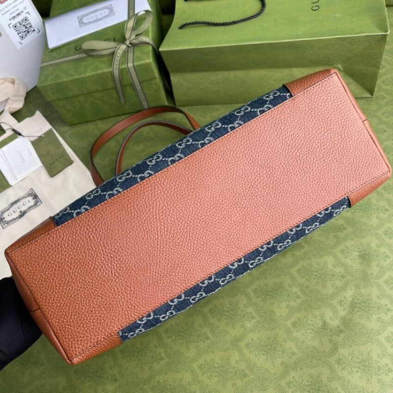 Replica Gucci Denim Ophidia Gg Medium Tote 631685 - Image 6