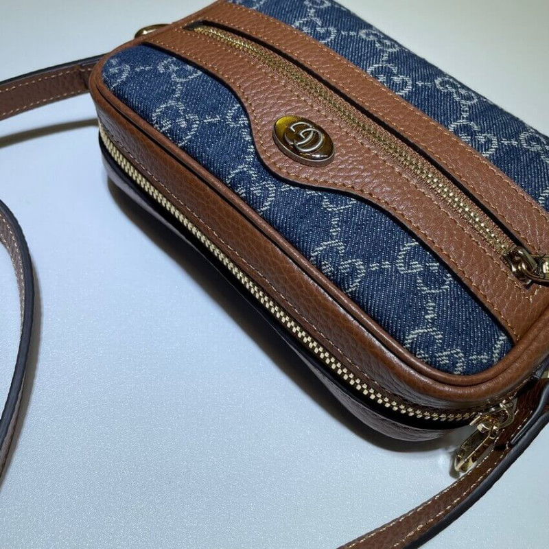 Replica Gucci Denim Ophidia Gg Mini Bag 517350 - Image 9