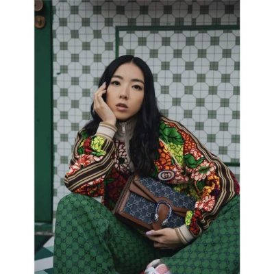 Alternative view of Replica Gucci Denim Small Dionysus Shoulder Bag 400249