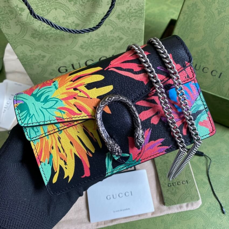 Replica Gucci Dionysus Ken Scott Print Super Mini Bag 476432 Black - Image 3