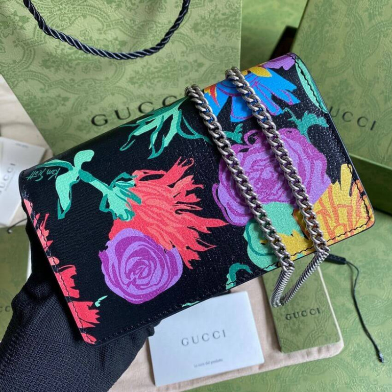 Replica Gucci Dionysus Ken Scott Print Super Mini Bag 476432 Black - Image 4