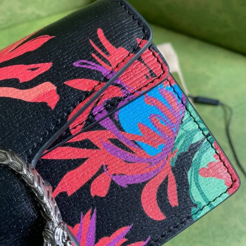 Replica Gucci Dionysus Ken Scott Print Super Mini Bag 476432 Black - Image 7