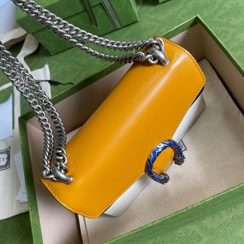 Replica Gucci Dionysus Mini Bag 421970 Orange White Leather - Image 5