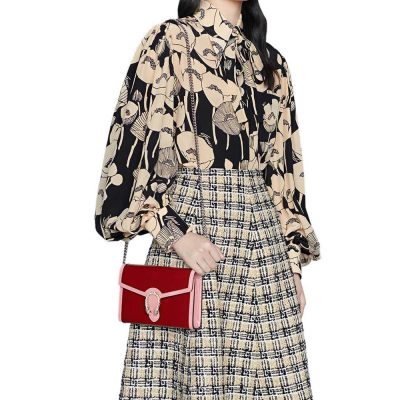 Alternative view of Replica Gucci Dionysus Mini Chain Bag In Red And Pink Leather 401231